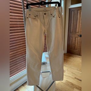 J. Crew Women's Ecru ankle toothpick skinny stretch jeans size 28